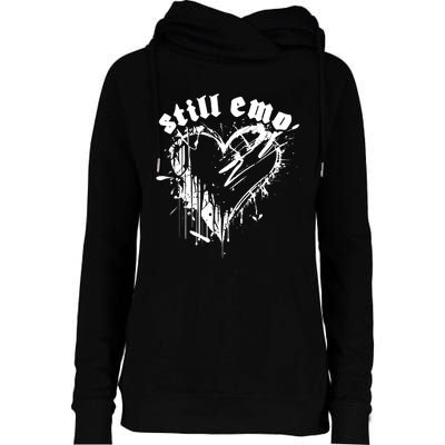 Emo Rock Still Emo 2000s Emo Ska Pop Punk Band Music Womens Funnel Neck Pullover Hood