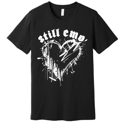 Emo Rock Still Emo 2000s Emo Ska Pop Punk Band Music Premium T-Shirt