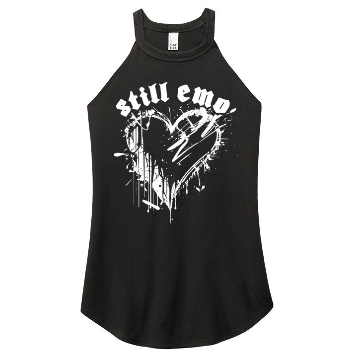 Emo Rock Still Emo 2000s Emo Ska Pop Punk Band Music Women's Perfect Tri Rocker Tank