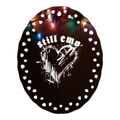 Emo Rock Still Emo 2000s Emo Ska Pop Punk Band Music Ceramic Oval Ornament