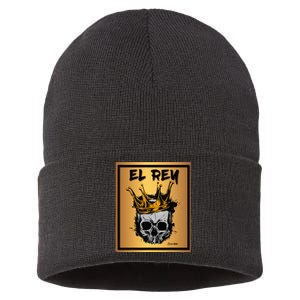 El Rey Skull Gold Sustainable Knit Beanie