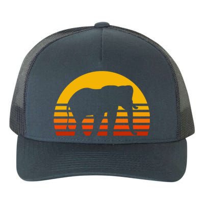 Elephant Retro Sunset Elephant Gift Yupoong Adult 5-Panel Trucker Hat