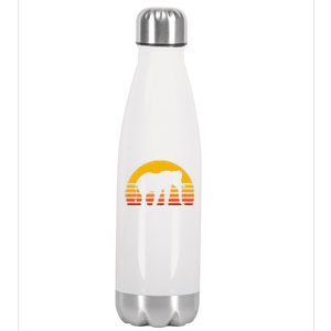 Elephant Retro Sunset Elephant Gift Stainless Steel Insulated Water Bottle