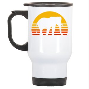 Elephant Retro Sunset Elephant Gift Stainless Steel Travel Mug