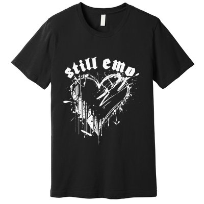 Emo Rock Still Emo 2000s Emo Ska Pop Punk Band Music Premium T-Shirt