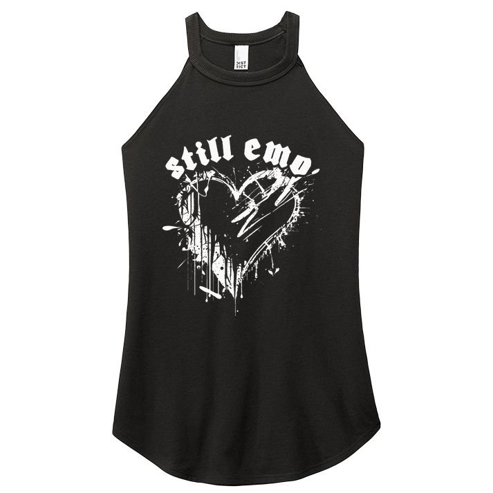 Emo Rock Still Emo 2000s Emo Ska Pop Punk Band Music Women's Perfect Tri Rocker Tank