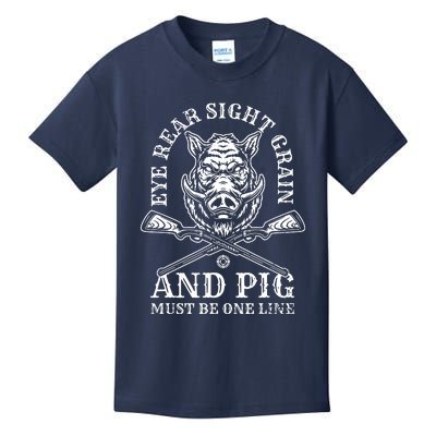 Eye Rear Sight Grain And Pig Must Be One Line Kids T-Shirt