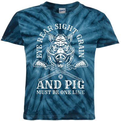 Eye Rear Sight Grain And Pig Must Be One Line Kids Tie-Dye T-Shirt