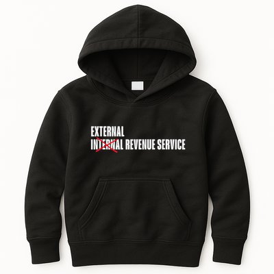 External Revenue Service Trump Maga Taxes Kids Hoodie