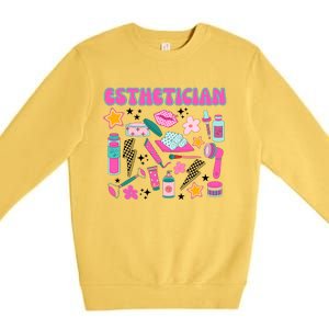 Esthetician Retro Skin Therapy Technician Premium Crewneck Sweatshirt