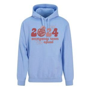  Emergency Room Squad New Year's Eve 2024 Disco Ball  Unisex Surf Hoodie