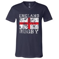 England Rugby Shirts England Flag England Jersey Men Women V-Neck T-Shirt