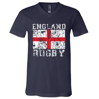 England Rugby Shirts England Flag England Jersey Men Women V-Neck T-Shirt