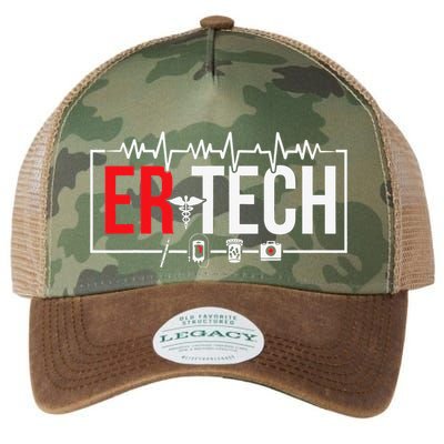 Emergency Room Technician Heartbeat ER Technicians Legacy Tie Dye Trucker Hat