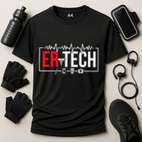 Emergency Room Technician Heartbeat ER Technicians Cooling Performance Crew T-Shirt