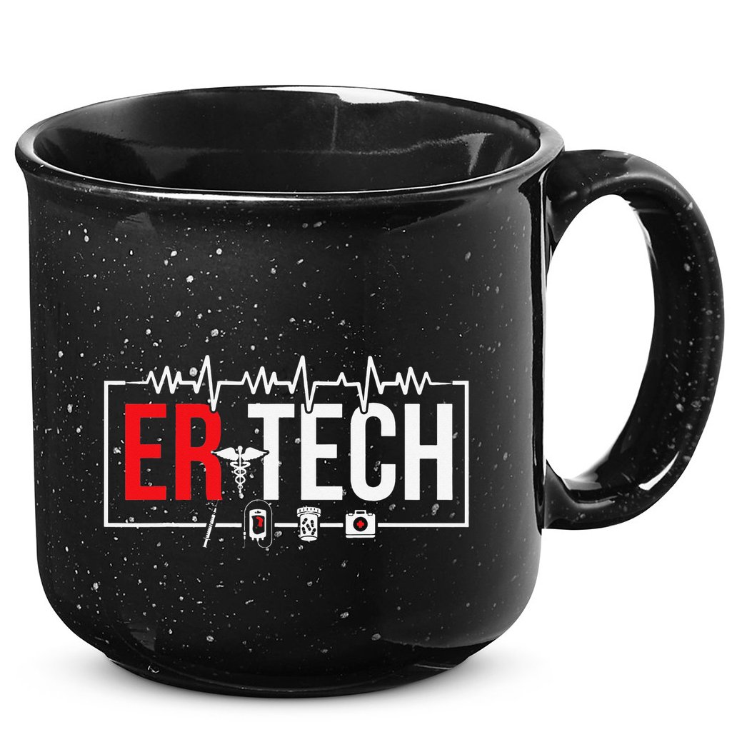 Emergency Room Technician Heartbeat ER Technicians 15oz Campfire Ceramic Mug