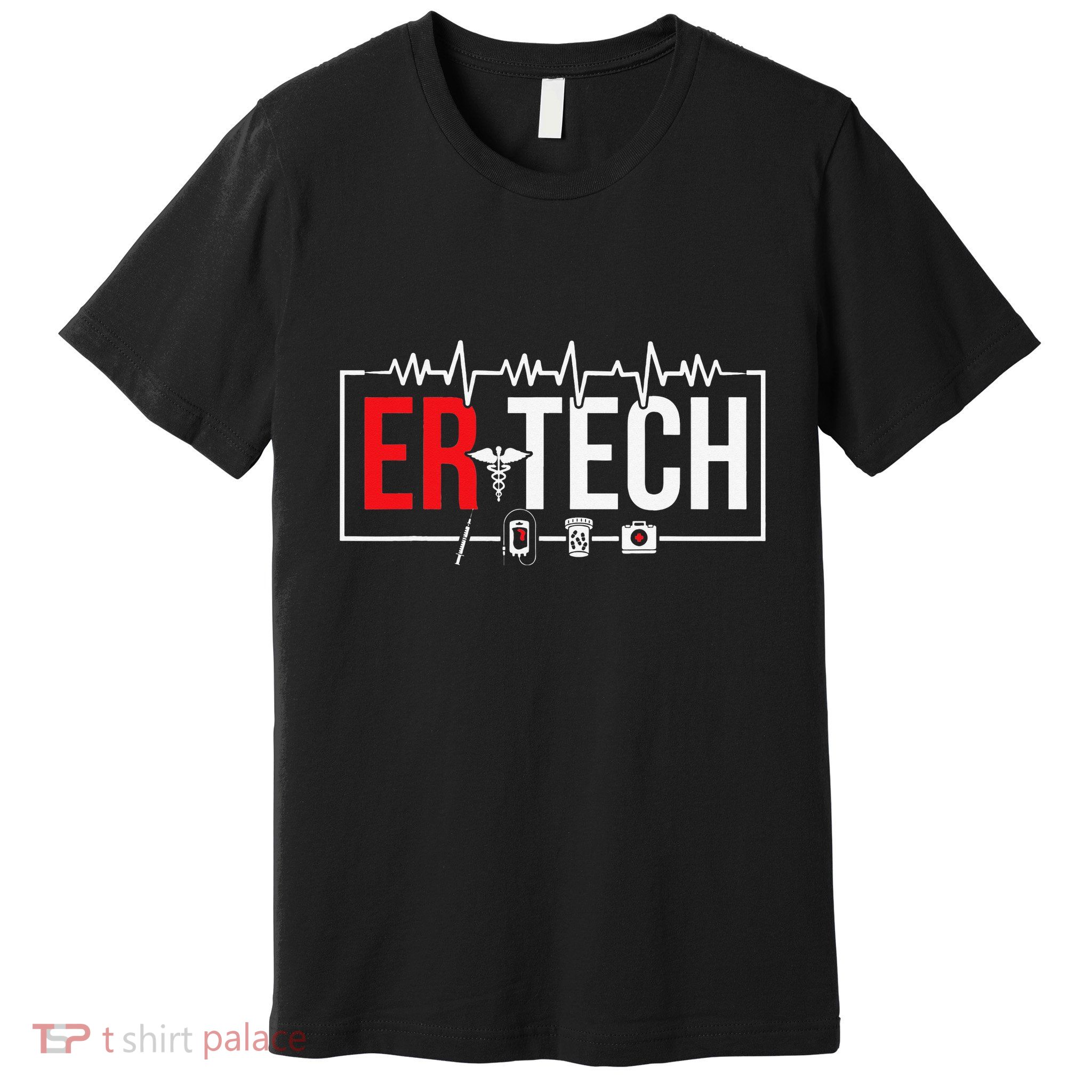 Emergency Room Technician Heartbeat ER Technicians Premium T-Shirt