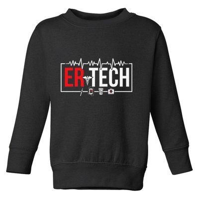Emergency Room Technician Heartbeat ER Technicians Toddler Sweatshirt