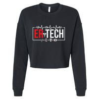 Emergency Room Technician Heartbeat ER Technicians Cropped Pullover Crew