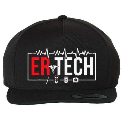 Emergency Room Technician Heartbeat ER Technicians Wool Snapback Cap