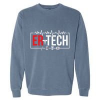Emergency Room Technician Heartbeat ER Technicians Garment-Dyed Sweatshirt