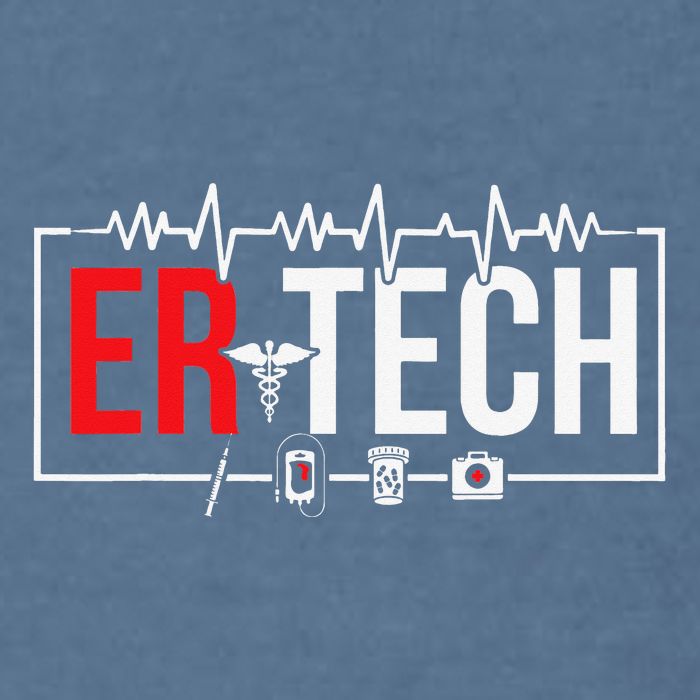 Emergency Room Technician Heartbeat ER Technicians Garment-Dyed Sweatshirt