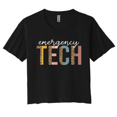 Emergency Room Technician ER Tech Nurse Technologist Women's Crop Top Tee