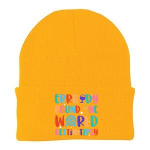 Errbody Round The World Gettin Tipsy Food And Wine Festival Knit Cap Winter Beanie