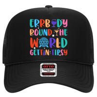 Errbody Round The World Gettin Tipsy Food And Wine Festival High Crown Mesh Back Trucker Hat