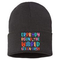 Errbody Round The World Gettin Tipsy Food And Wine Festival Sustainable Knit Beanie