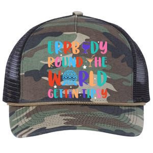 Errbody Round The World Gettin Tipsy Food And Wine Festival Retro Rope Trucker Hat Cap