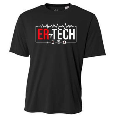 Emergency Room Technician Heartbeat ER Technicians Cooling Performance Crew T-Shirt