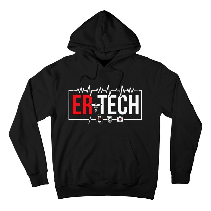 Emergency Room Technician Heartbeat ER Technicians Hoodie