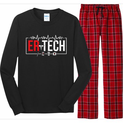 Emergency Room Technician Heartbeat ER Technicians Long Sleeve Pajama Set