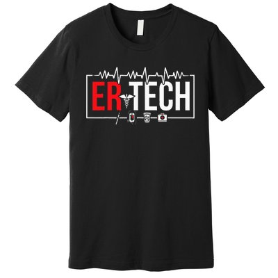 Emergency Room Technician Heartbeat ER Technicians Premium T-Shirt