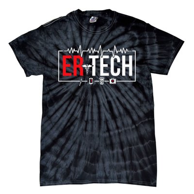 Emergency Room Technician Heartbeat ER Technicians Tie-Dye T-Shirt