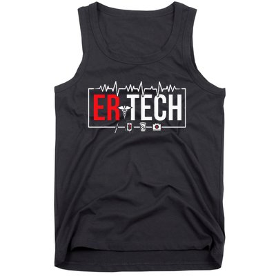 Emergency Room Technician Heartbeat ER Technicians Tank Top