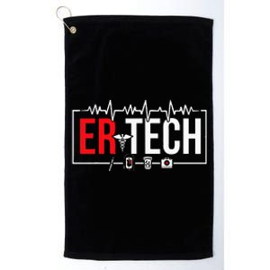 Emergency Room Technician Heartbeat ER Technicians Platinum Collection Golf Towel