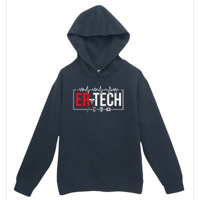 Emergency Room Technician Heartbeat ER Technicians Urban Pullover Hoodie