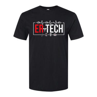 Emergency Room Technician Heartbeat ER Technicians Softstyle CVC T-Shirt