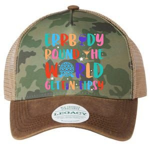 Errbody Round The World Gettin Tipsy Food And Wine Festival Legacy Tie Dye Trucker Hat