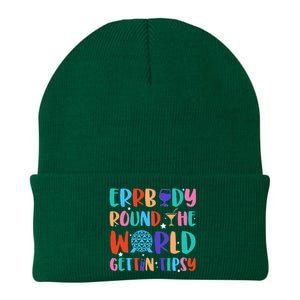 Errbody Round The World Gettin Tipsy Food And Wine Festival Knit Cap Winter Beanie