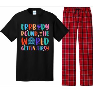 Errbody Round The World Gettin Tipsy Food And Wine Festival Pajama Set