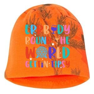 Errbody Round The World Gettin Tipsy Food And Wine Festival Kati - Camo Knit Beanie