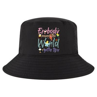 Errbody Round The World Gettin Tipsy Drinking Around The World Cool Comfort Performance Bucket Hat