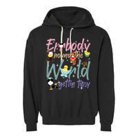 Errbody Round The World Gettin Tipsy Drinking Around The World Garment-Dyed Fleece Hoodie