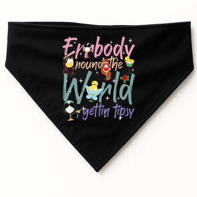 Errbody Round The World Gettin Tipsy Drinking Around The World USA-Made Doggie Bandana