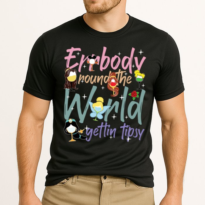 Errbody Round The World Gettin Tipsy Drinking Around The World Performance Shirt