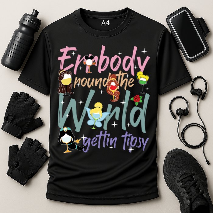 Errbody Round The World Gettin Tipsy Drinking Around The World Performance Shirt