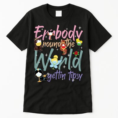 Errbody Round The World Gettin Tipsy Drinking Around The World Tall T-Shirt